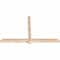 Ekena Millwork Eugene Smooth Timber Gable Bracket, Douglas Fir, 72"W x 45"H x 3 1/2"D x 3 1/2"F, 15/12 Pitch GBW072X45X0404EUG00SDF - alternate 5